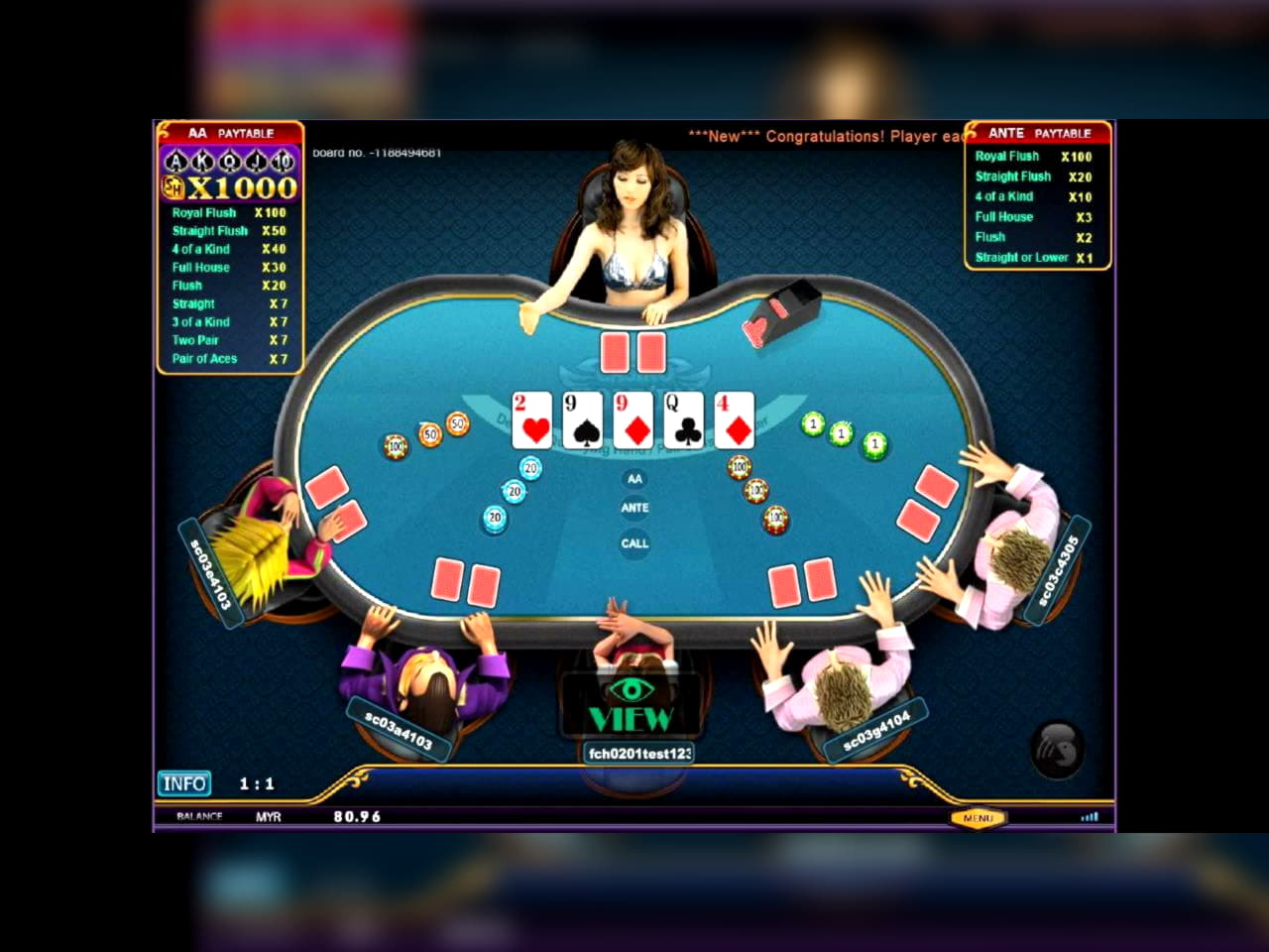 795% Match at a casino at Gaming Club Casino