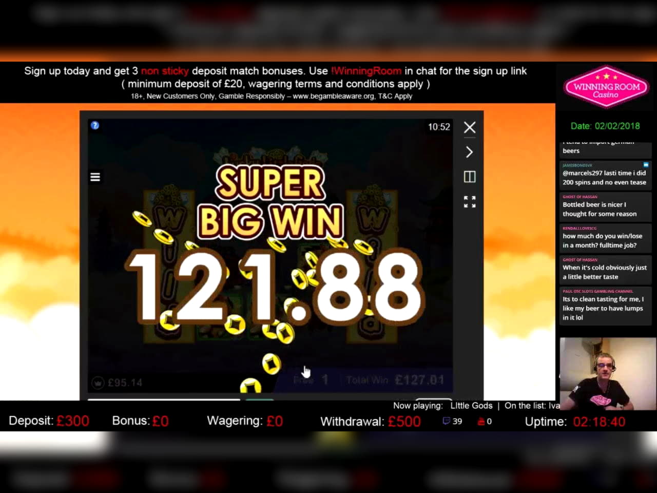 585% casino match bonus at Come On Casino