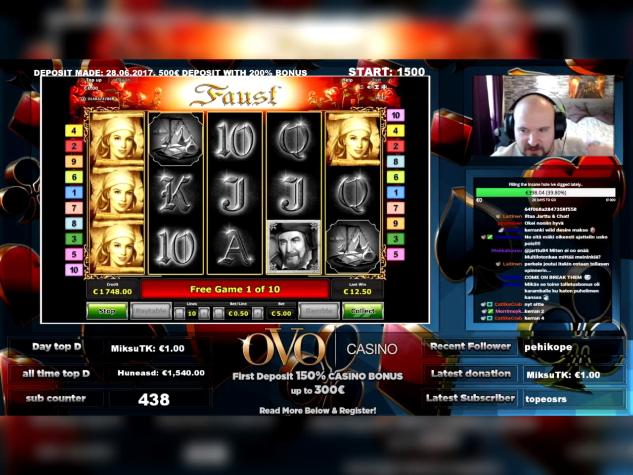$125 Daily freeroll slot tournament at Gratorama Casino