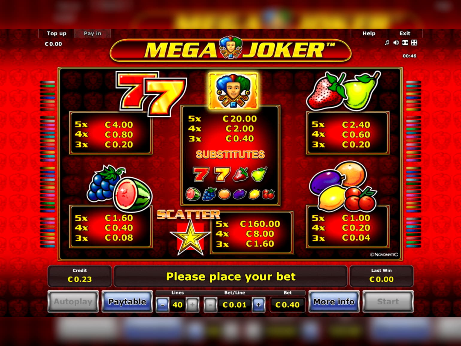 40 Free spins casino at Mrgreen Casino