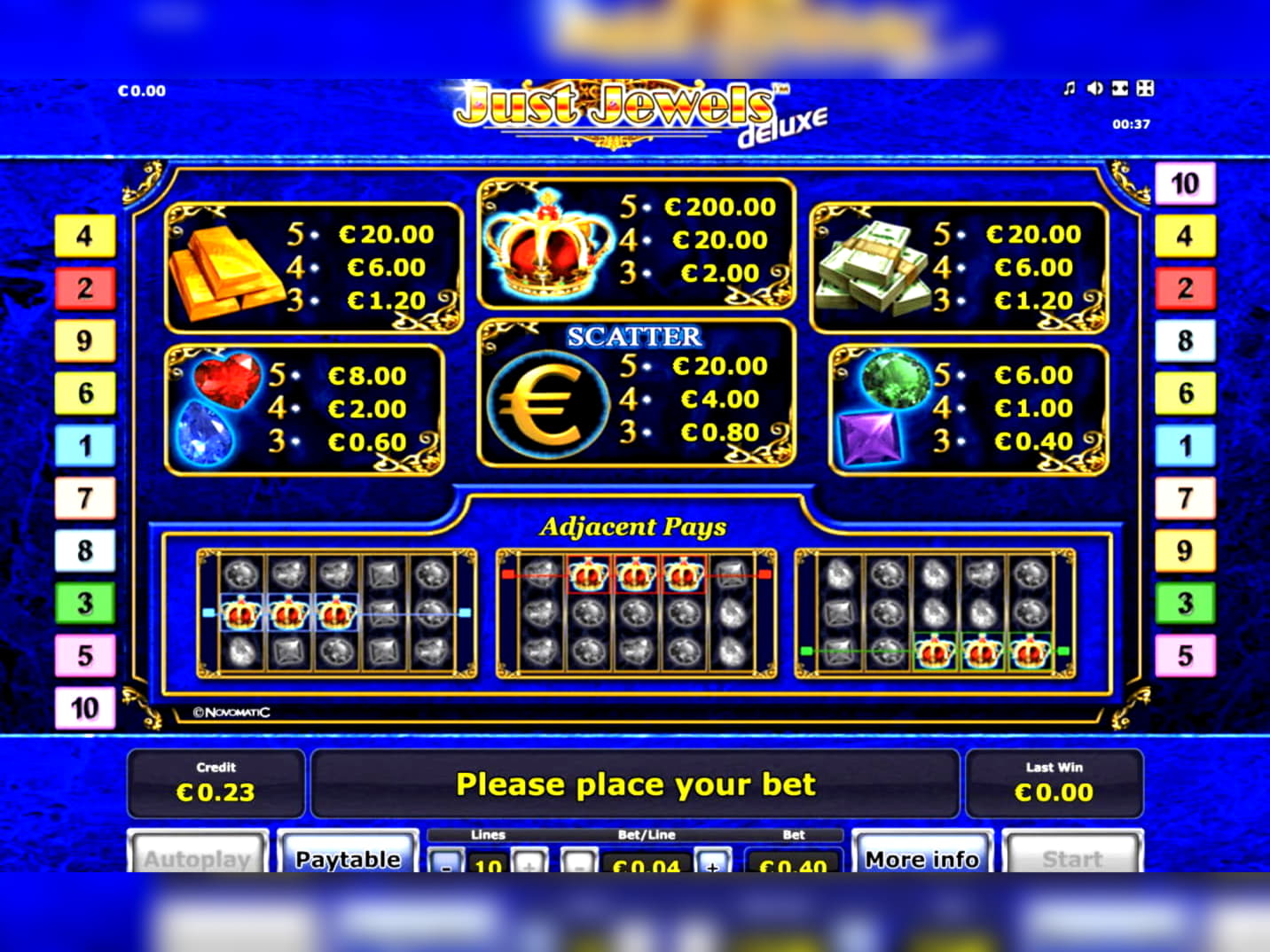 80 free casino spins at bWin Casino