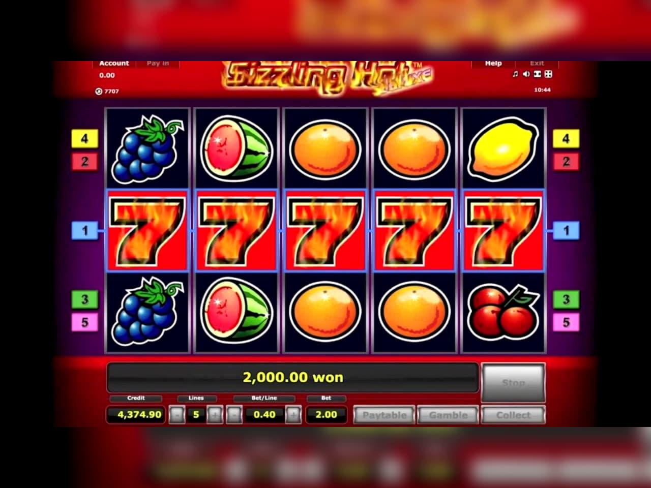 250 free spins at Casino Max