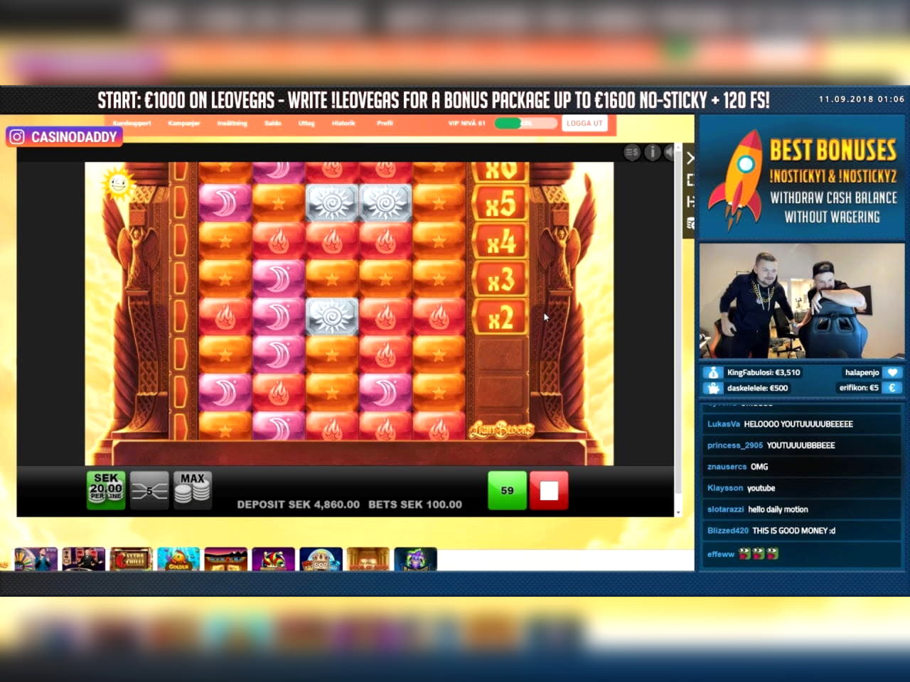 EURO 805 Mobile freeroll slot tournament at 777 Casino