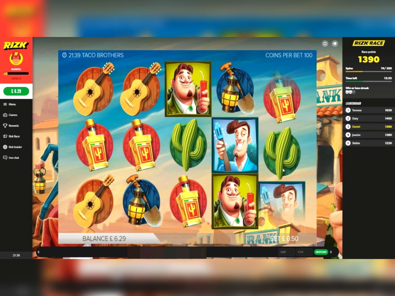 170 Free Spins Casino at Betway Casino