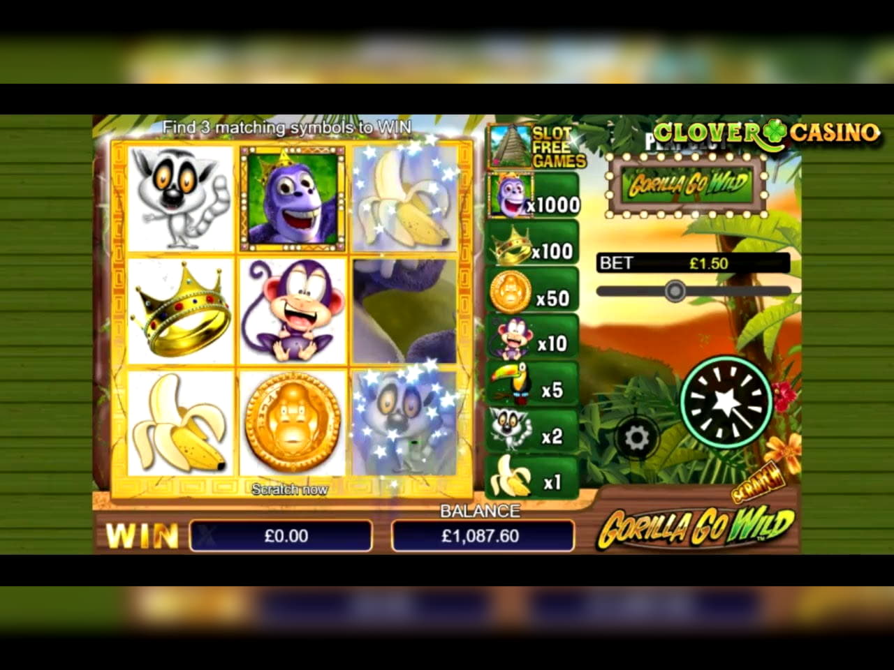 155 free spins casino at Yes Casino 