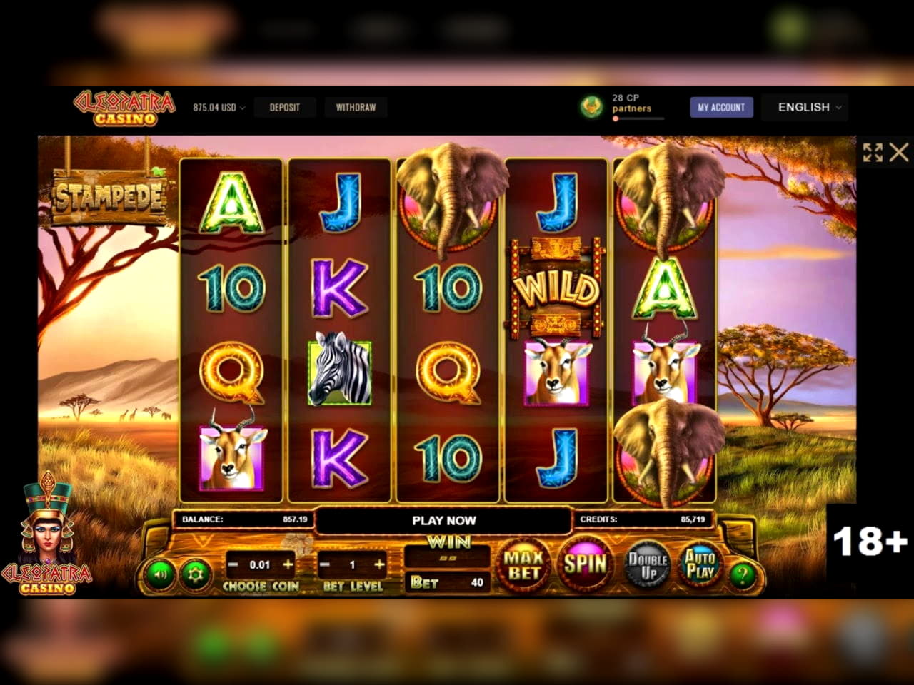 Eur 555 FREE CASINO CHIP at bWin Casino