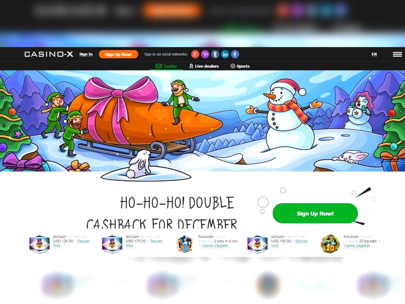 11 Free Spins no deposit at Come On Casino