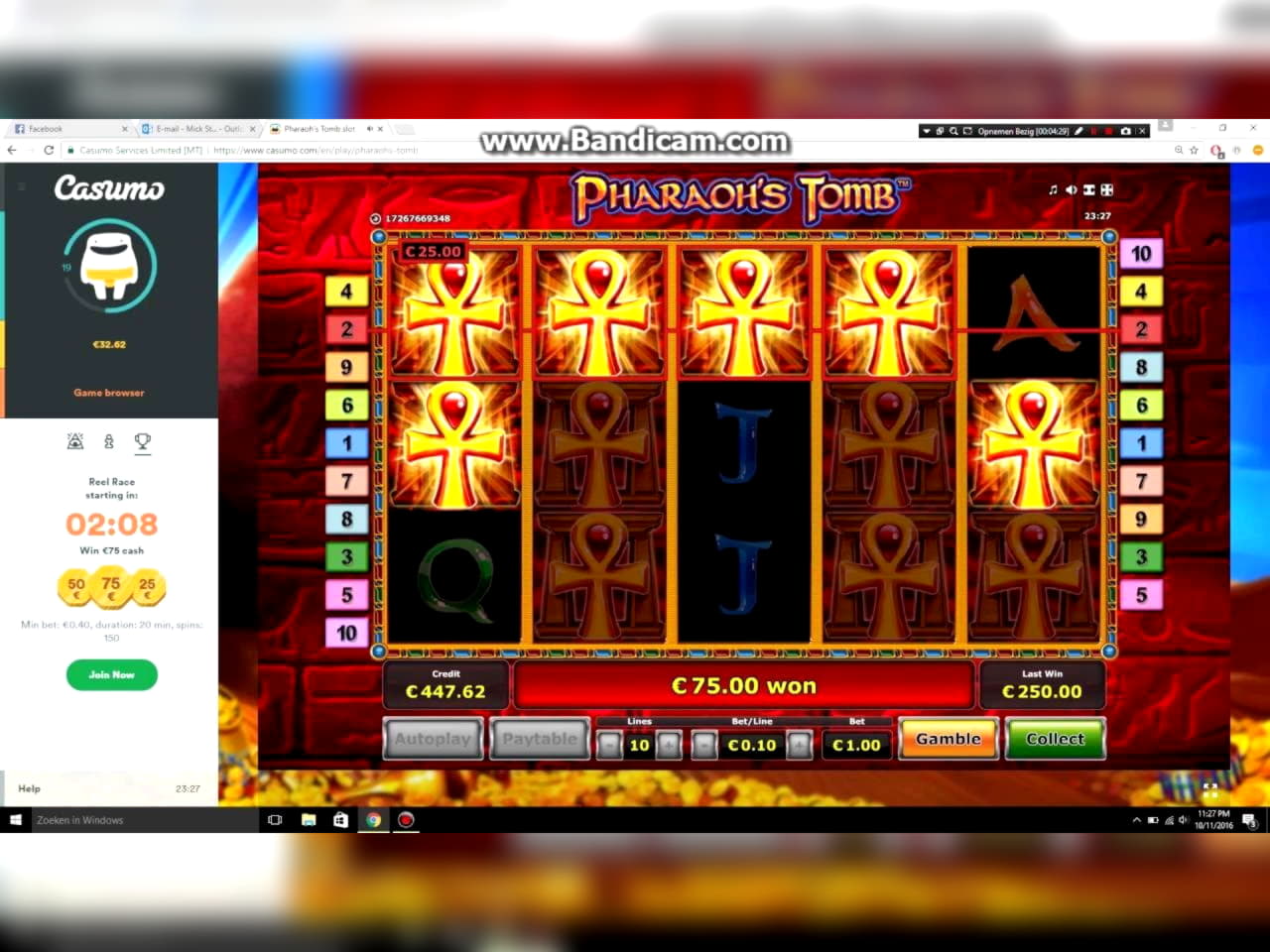 675% casino match bonus at Come On Casino