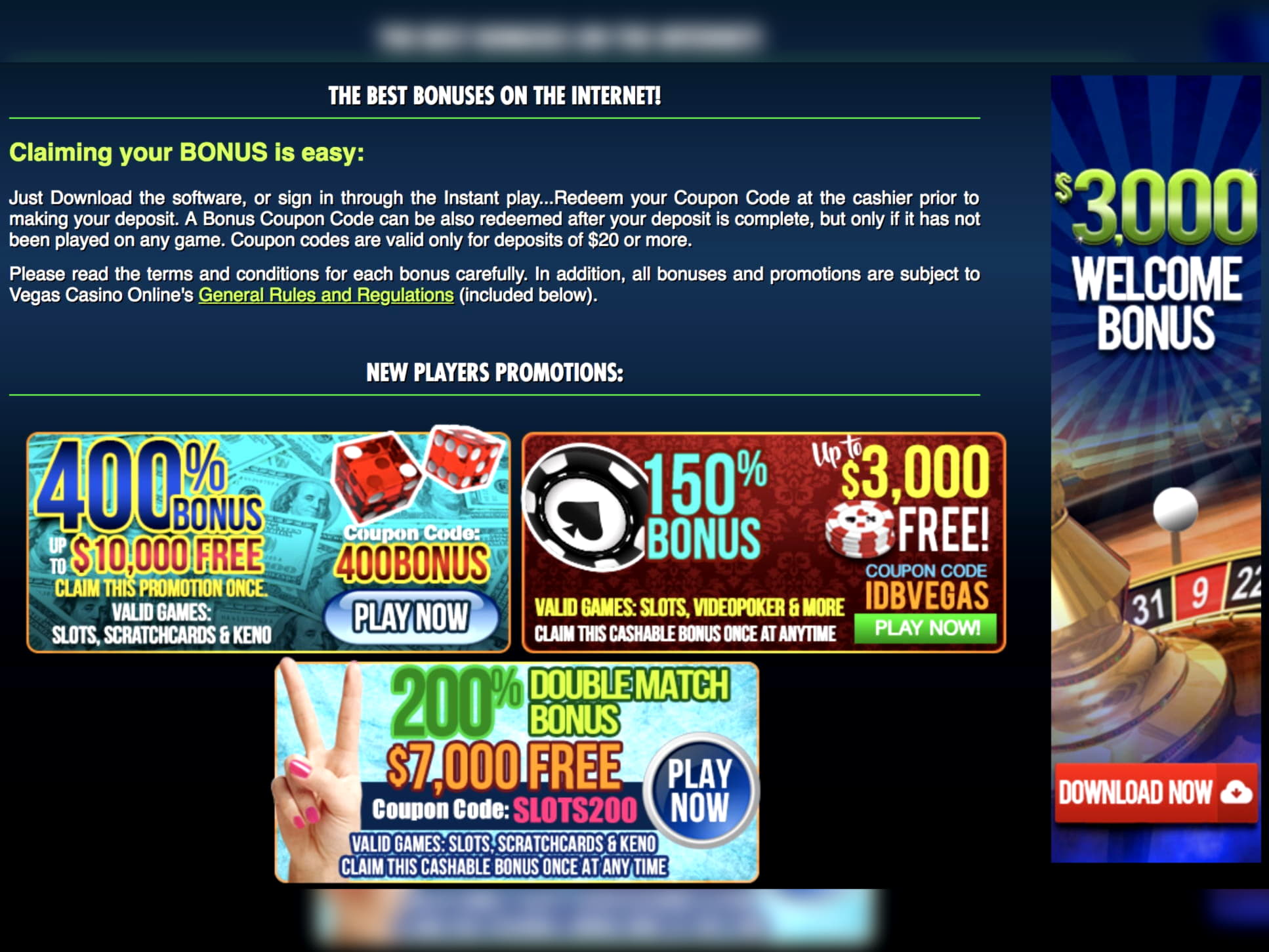 290 Free spins no deposit casino at Casino Max
