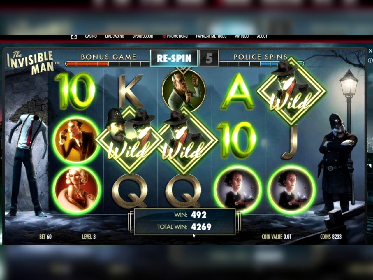$820 no deposit at Betway Casino