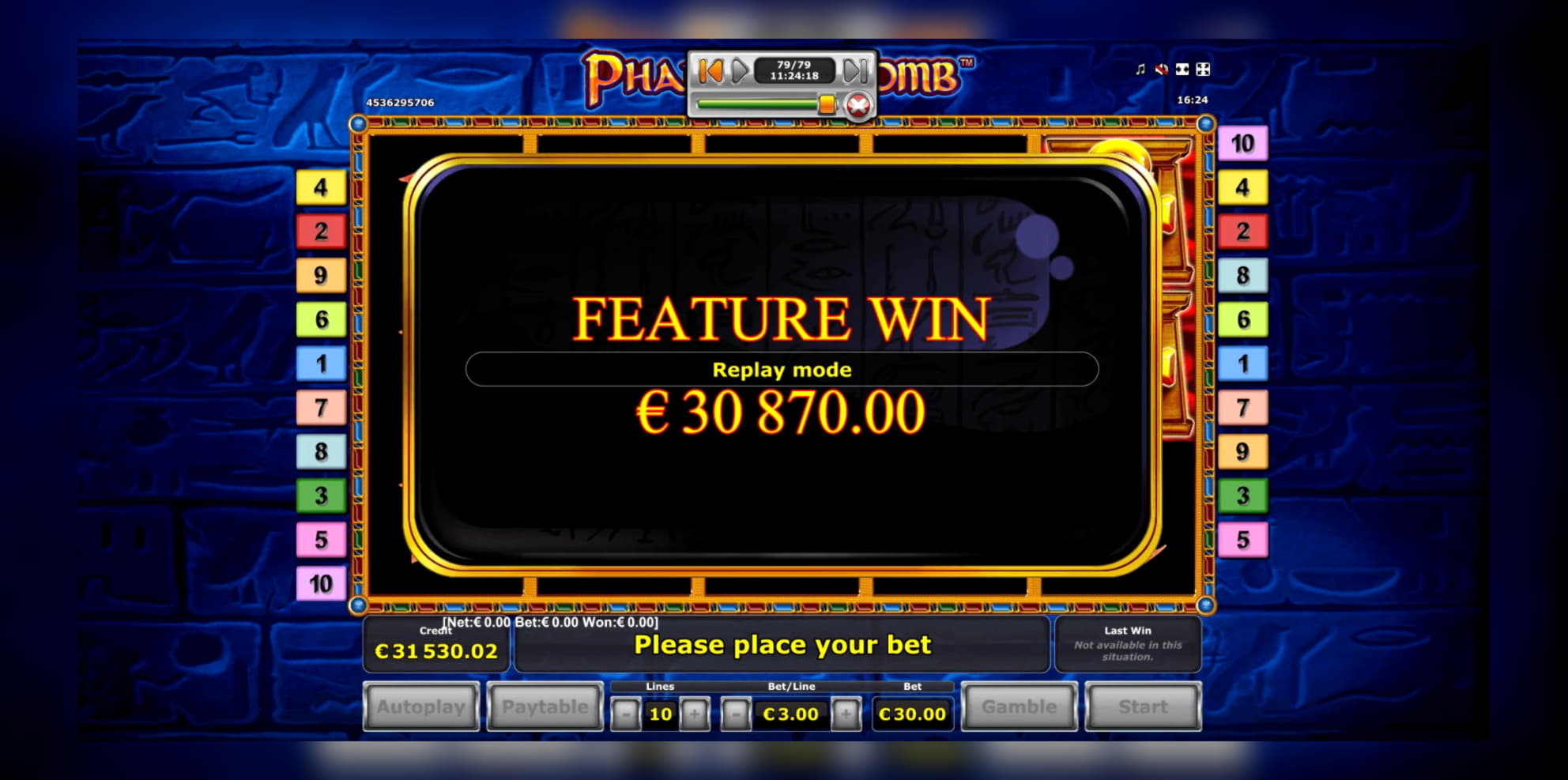 55 Free Spins no deposit at Euro Palace Casino