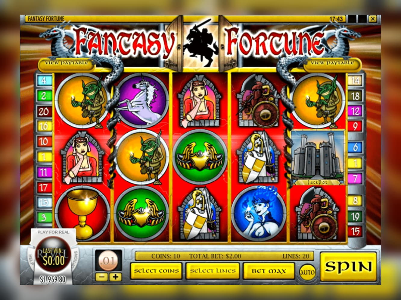 185 free spins casino at Jackpot City Casino