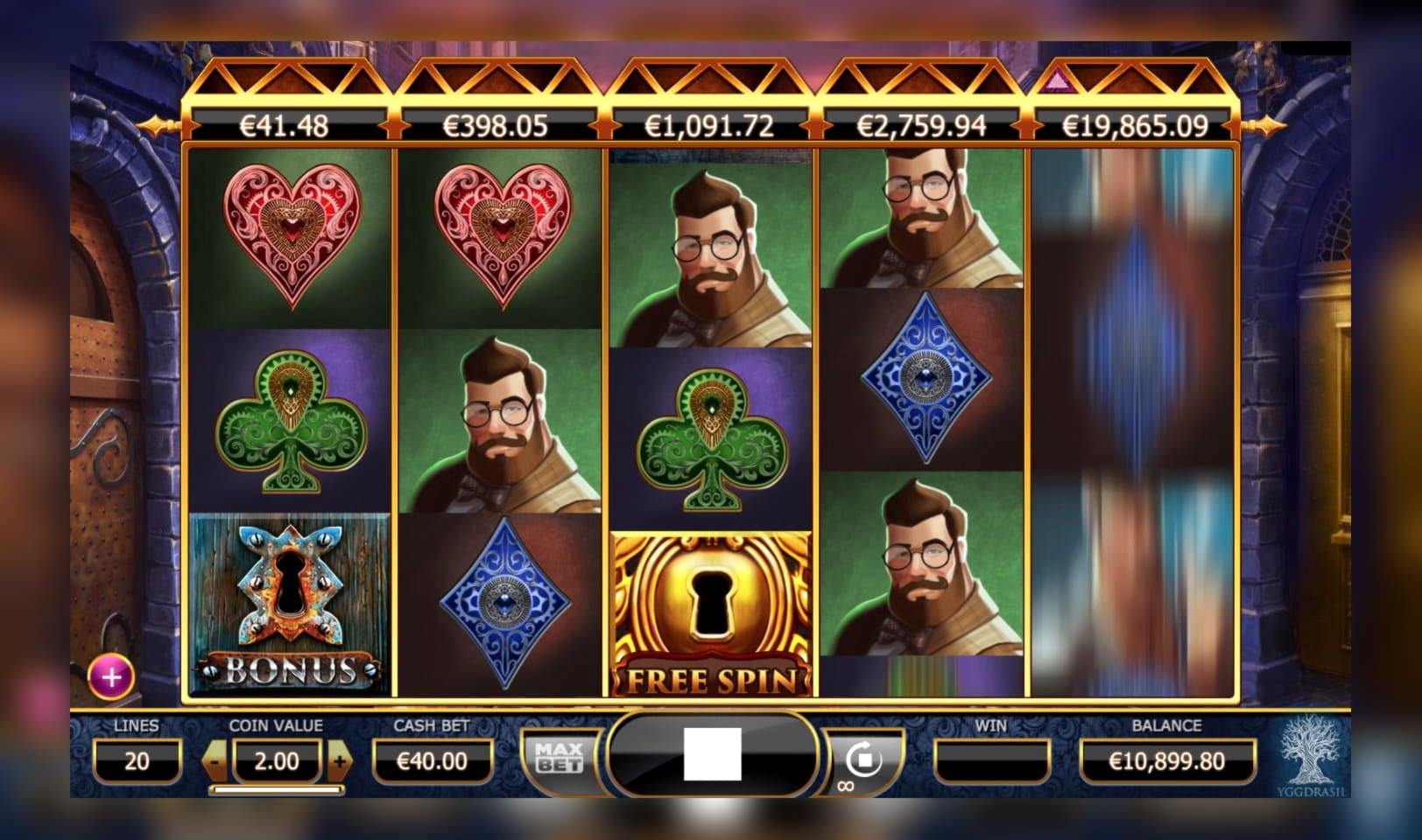 222 free spins casino at Euro Palace Casino