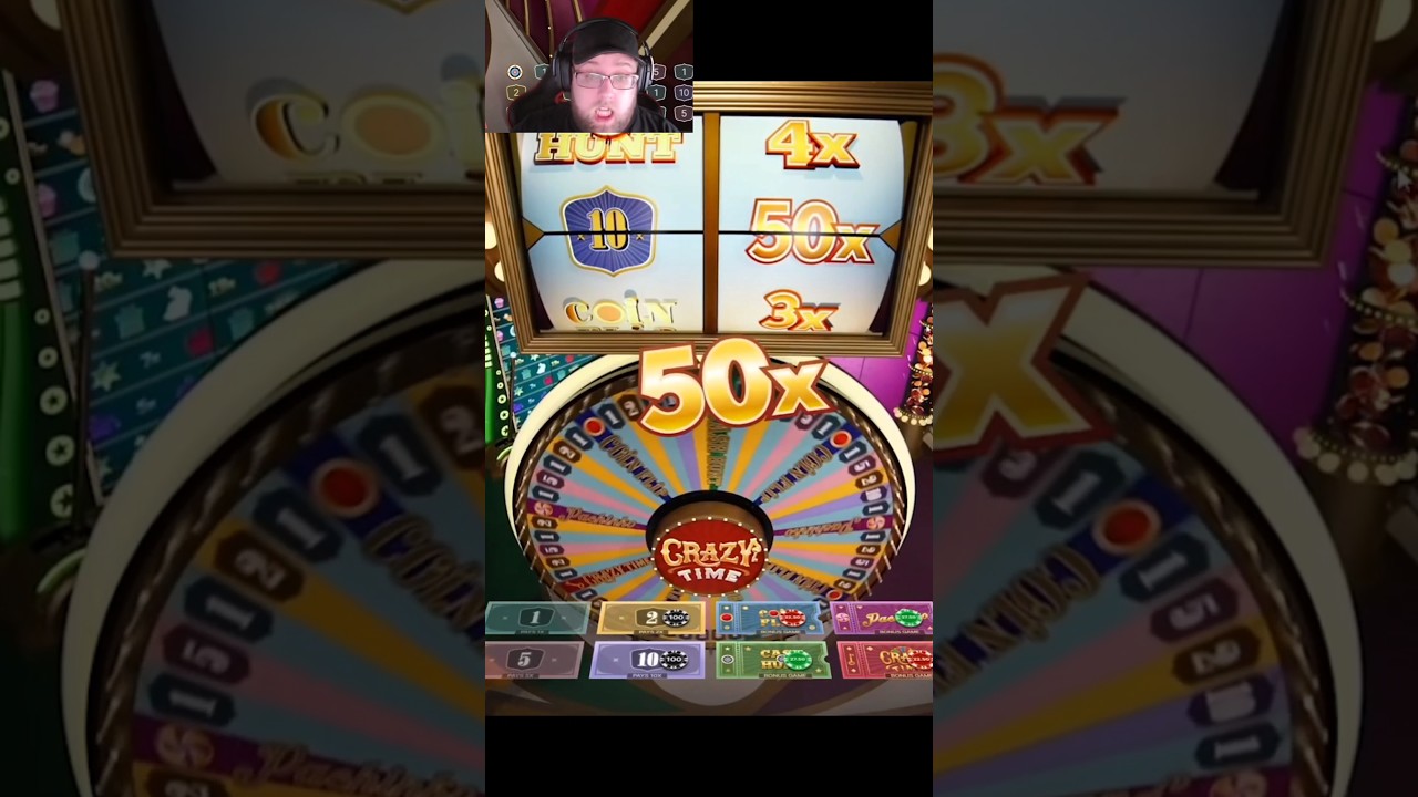 Crazy Time Big Win TactPlayGames's Reaction When Got 10 With 50X Top Slot Moment Jackpot #Part3