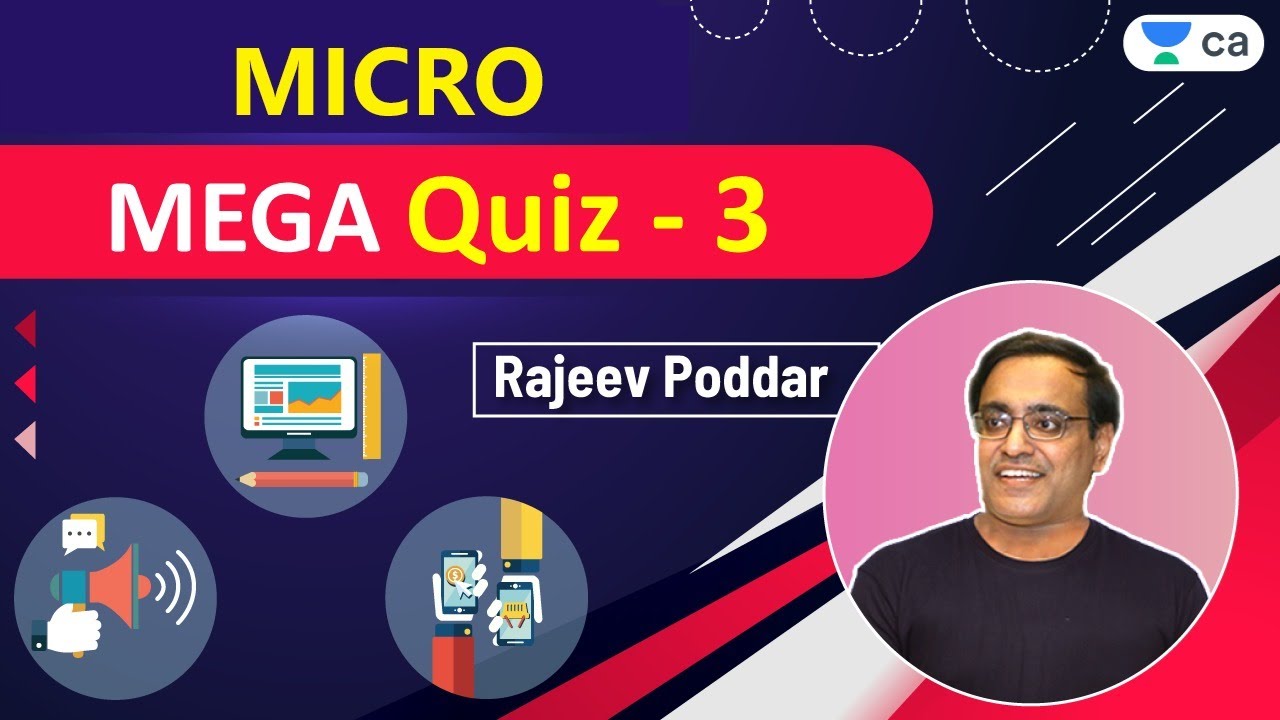Micro | Mega Quiz - 3 | Economics | Unacademy CA Foundation | Shri Rajeev Poddar