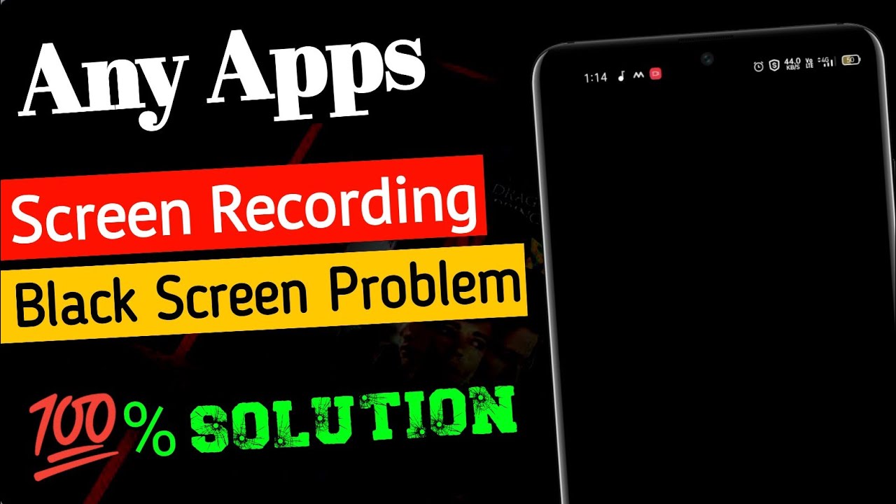 Screen Record Black Screen Problem | Record Restricted Apps | Black Screen Recording Problem