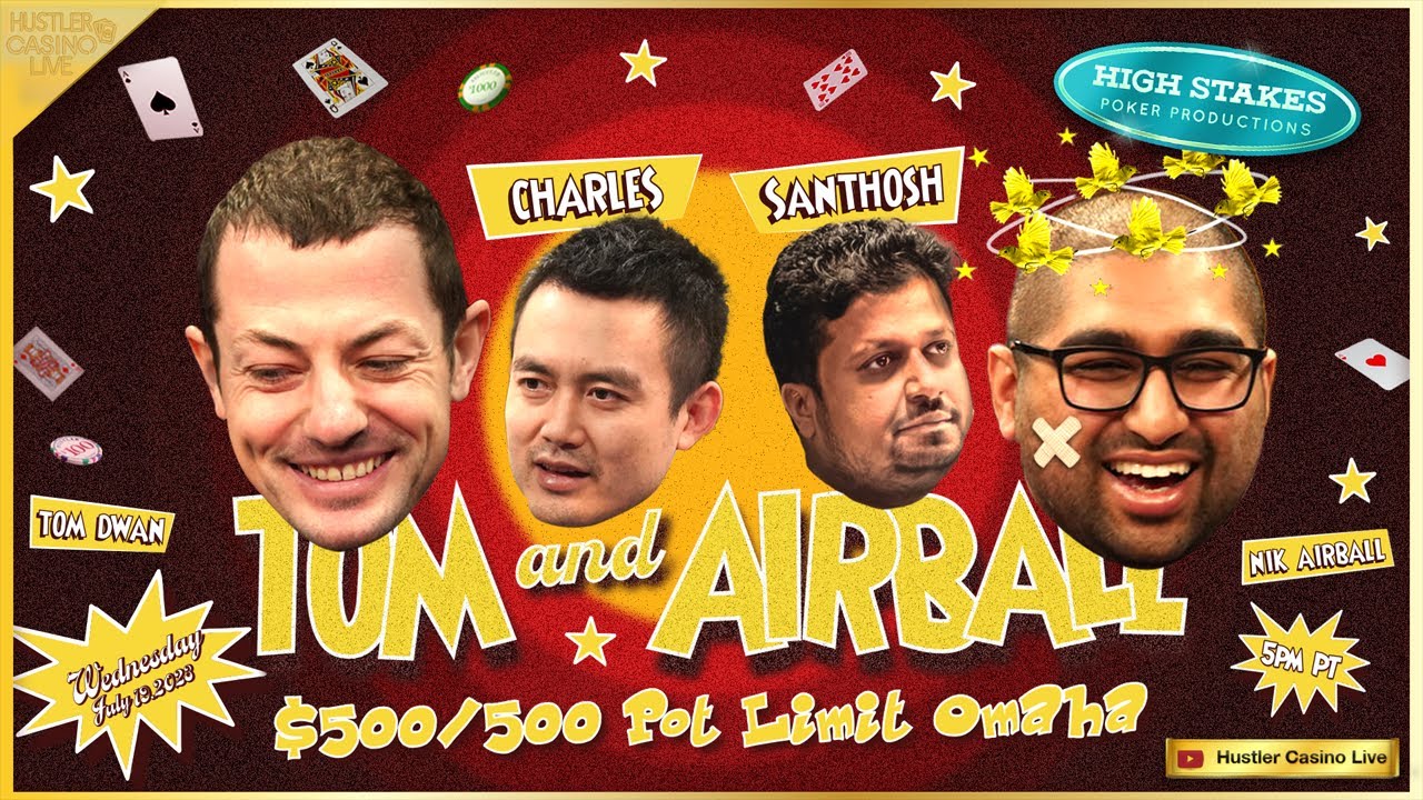 $500/500/1,000 POT LIMIT OMAHA w/ Tom Dwan, Nik Airball & Santhosh - Commentary by Joey Ingram