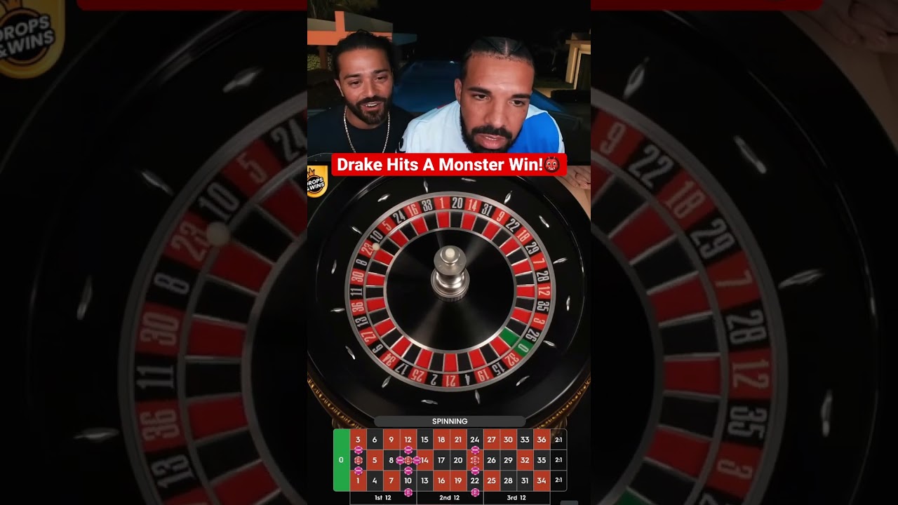Drake Hits A Monster Win On Roulette!? #drake #roulette #bigwin #casino #shorts