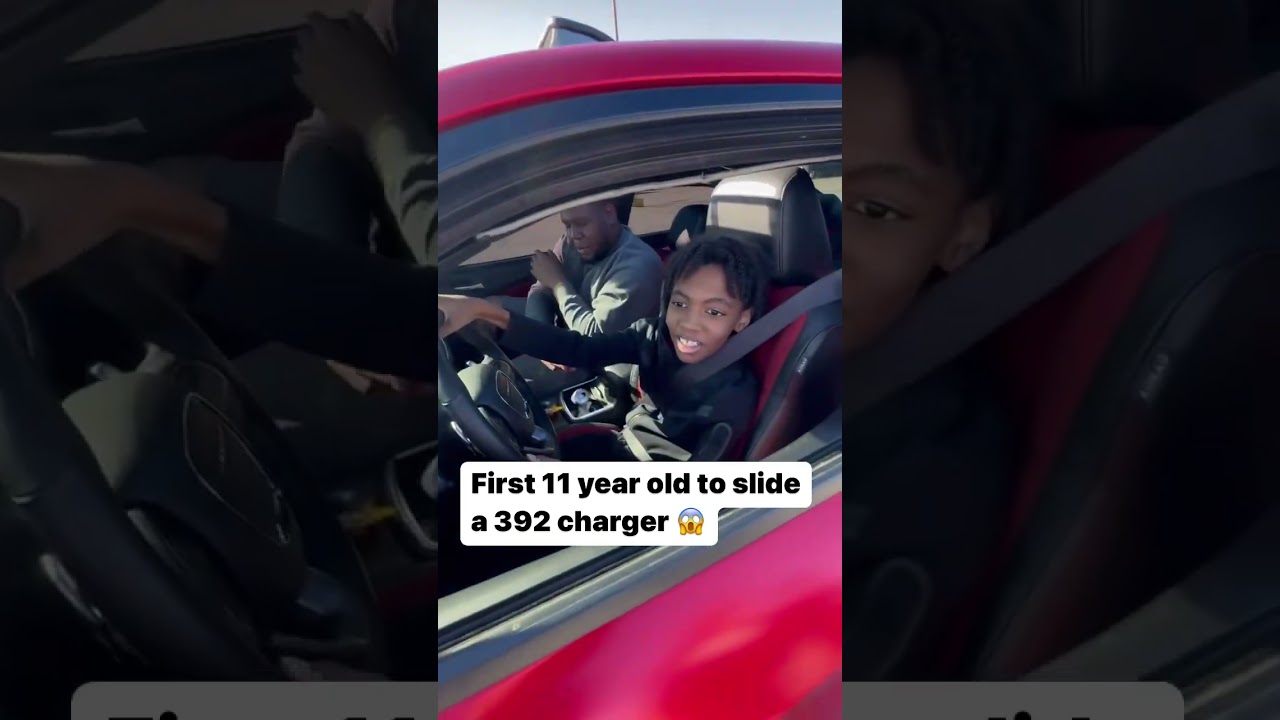 First 11 year old to slide a 392 charger ? #viral #explorepage