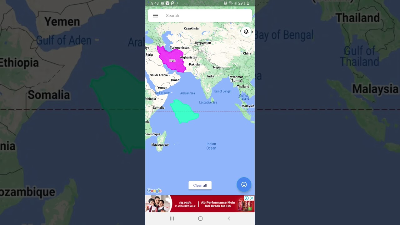 Iran size vs Saudi Arabia