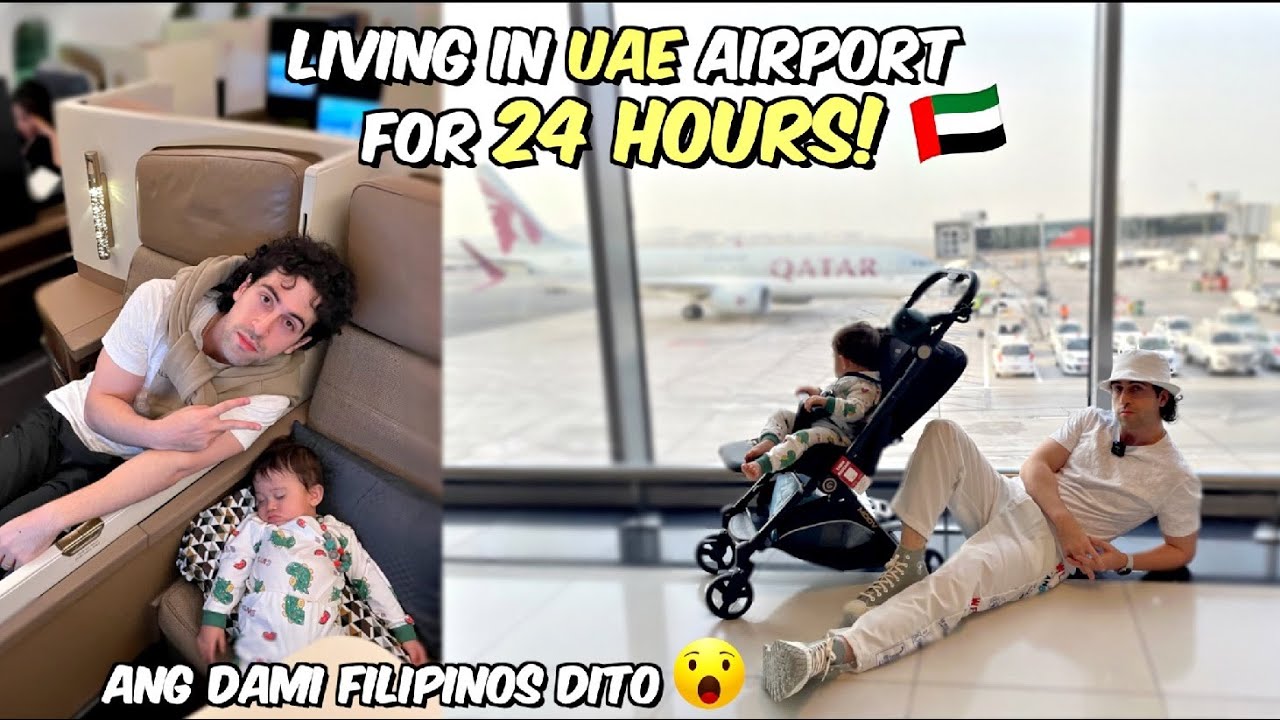 We Lived in a LUXURY AIRPORT for 24 HOURS! (Ang Dami Filipinos Dito) ?