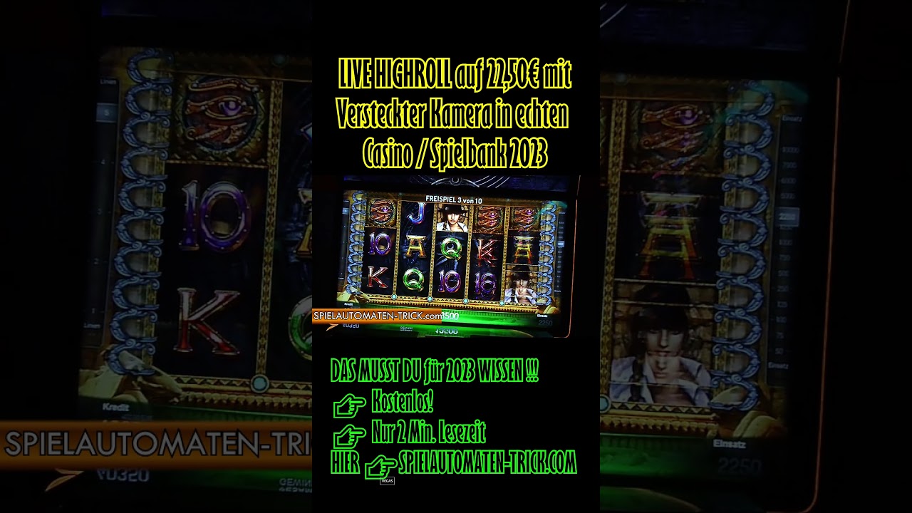 SPIELBANK LIVE HIGHROLL mit versteckter KAMERA BET 22.50€ EINSATZ novomatic #slots BOOK of Freespins