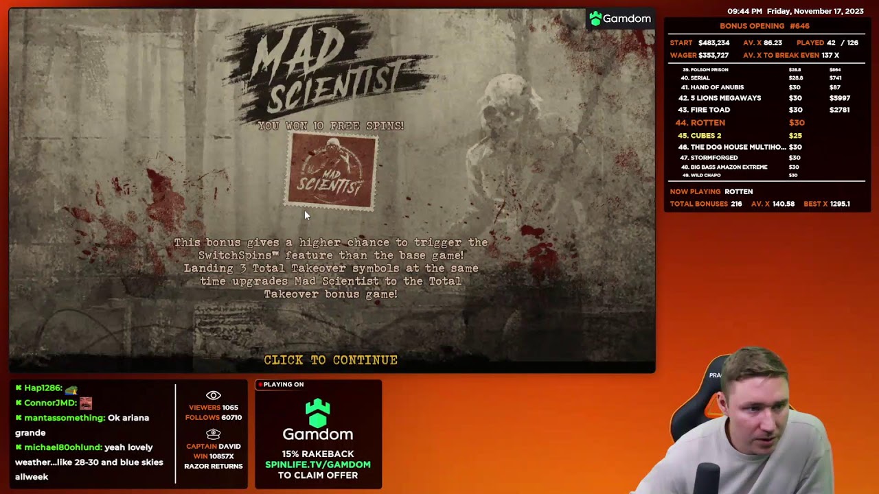 ?LIVE: NOW OPENING 126 HIGHROLL BONUSES WITH 12 SUPERS!!!